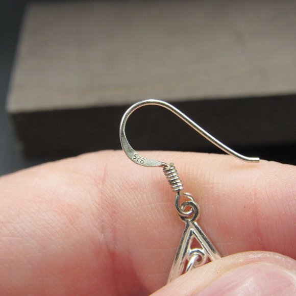 Sterling Silver Stylish Design Tassel Earrings - Picture 3 of 5